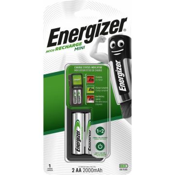 Energizer Mini CH2PC4-EU lādētājs ar 2xAA akumulatoriem