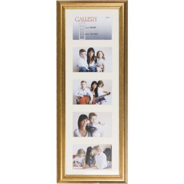 Fotogrāfiju rāmis Ema Gallery 20x60/5/10x15, zelts (VF3967)
