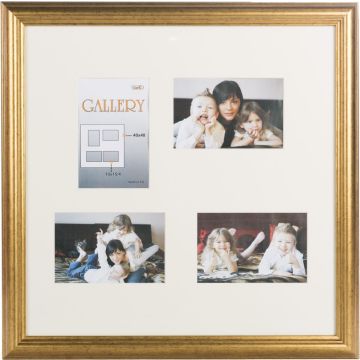 Fotogrāfiju rāmis Ema Gallery 40x40/4/10x15, zelts (VF3967)