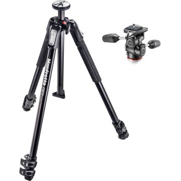Manfrotto MK190X3-3W1 3D galva un foto statīva komplekts
