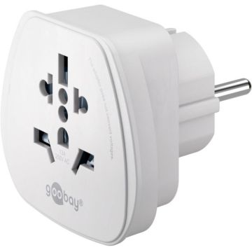GooBay travel adapter World - Europe, white