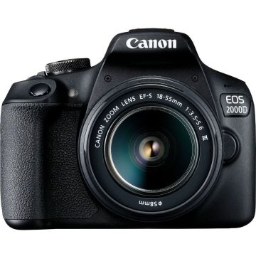 Canon EOS 2000D + 18-55mm III komplekts, melns