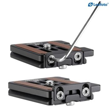 Leofoto NP-50 Arca-Swiss 50mm QR plāksne ar atduri un cilpu rokas siksnai