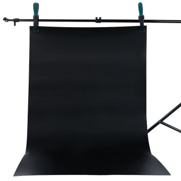 Genesis 120 x 200cm PVC pusmatēts fons, melns