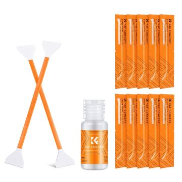 K&F Concept FF matricas tīrīšanas komplekts: 10 abpusējās slotiņas un šķidrums 20ml