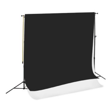 Falcon Eyes SPK-2 fonu turētāja komplekts melni un balti drēbes foni 1,35x11m