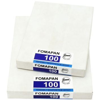 Foma Fomapan 100 6.4x8.9 cm melnbaltā foto filma 50 loksnes