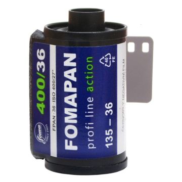 Fomapan melnbaltā foto filma otrreizējās pārstrādes kasetē 400 135/36