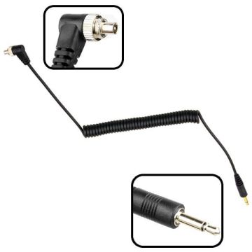 Fotocom PC-3,5mm zibspuldzes sinhro kabelis 30-100cm