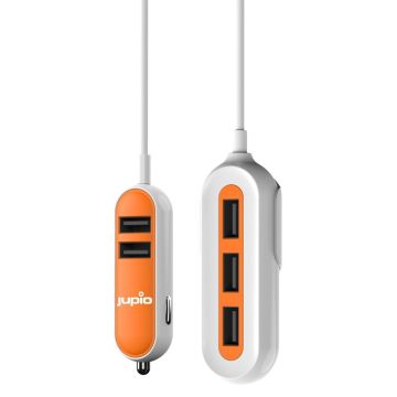 Jupio 5 Portu USB auto lādētājs -12V 5x2,4 A USB