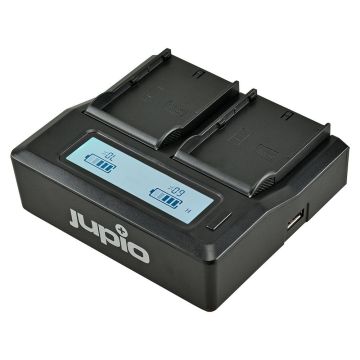 Jupio Dedicated Duo Charger dubultais lādētājs paredzēts JVC SSL-JVC50 / SSL-JVC75 akumulatoriem