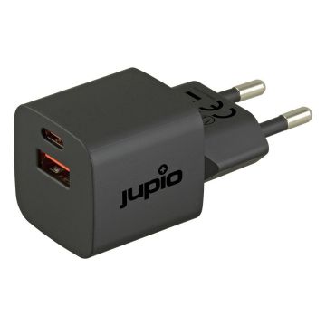 Jupio Dual USB GaN lādētājs 30W USB-C + USB-A