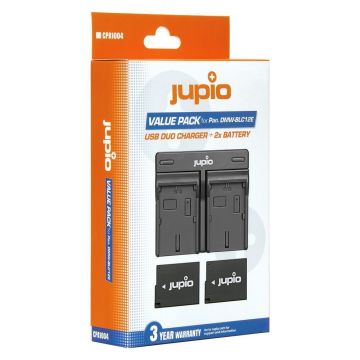 Jupio komplekts: 2x DMW-BLC12E akumulatori + USB dubultais lādētājs