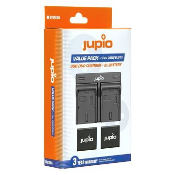 Jupio komplekts: 2x DMW-BLG10 akumulatori + USB dubultais lādētājs