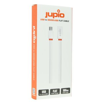 Jupio Micro USB flat cable white 1m