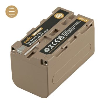 Jupio NP-F750 akumulators ar 6700mAh ietilpību un USB-C uzlādi
