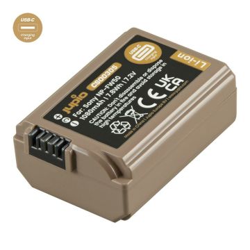 Jupio NP-FW50 akumulators ar 1080mAh ietilpību un USB-C uzlādi