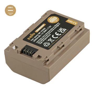 Jupio NP-FZ100 akumulators ar 2400mAh ietilpību un USB-C uzlādi