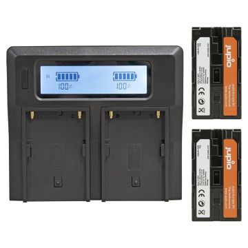 Jupio PowerLED Battery iepakojums F970 komplekts