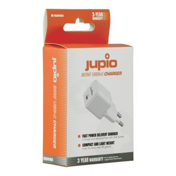 Jupio Single USB-C Sienas lādētājs 20W (EU)