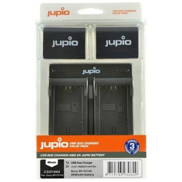 Jupio izdevīgais komplekts: 2X NP-FZ100 akumulators ar 2040mAh ietilpību + USB dubultais lādētājs