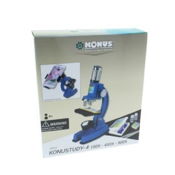 Konus 150x-450x-900x mikroskops ar viedtālruņa adapterī