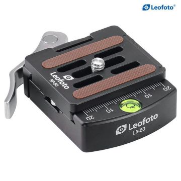 Leofoto LR-50 QR Adapteris ar Atbrīvošanas Sviru un Arca Swiss NP-50 Tipa Plati