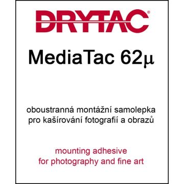 Drytac MediaTac 62u abpusējā līmplēve ar vienu aizsargslāni 65cm x 25m