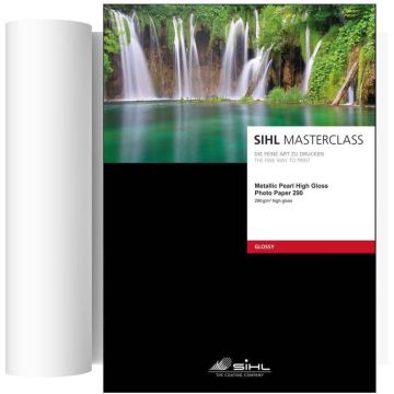 Sihl Masterclass Metallic Pearl High Gloss Inkjet papīrs 290g/m2 43,2cm x 15m