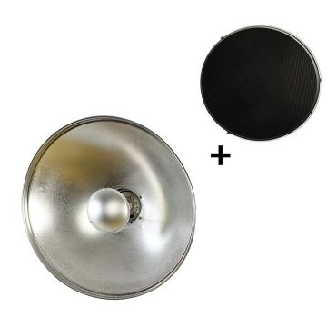 StudioKing SK-BD420 Beauty Dish reflektors 42cm sudrabs ar šūnu