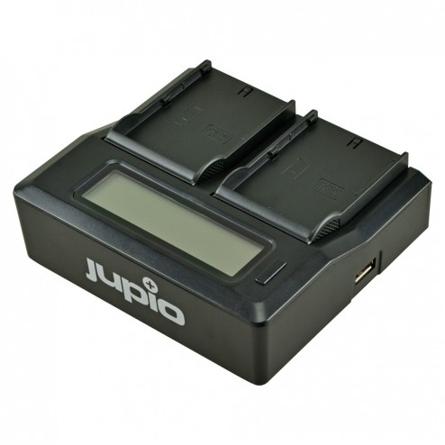 Jupio Dedicated Duo Charger dubultais lādētājs paredzēts JVC SSL-JVC50 / SSL-JVC75 akumulatoriem
