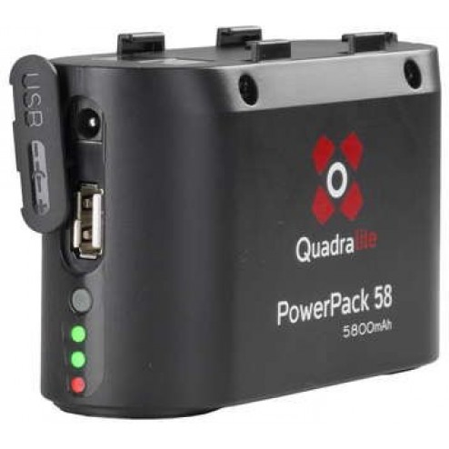 Quadralite PowerPack 58-5800mAh Akumulators Thea Paneļiem ar USB izeju un LED indikāciju