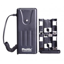 Phottix External Battery Block for Nikon (Except SB-900) 8xAA