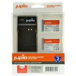 Jupio Kit: 2x NB-13L akumulatoru komplekts ar ietilpību + USB lādētājs paredzēts Canon
