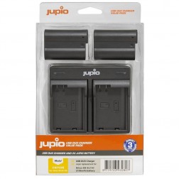 Jupio 2x EN-EL15C akumulatori ar 2100mAh ietilpību + USB dubultais lādētājs parezdēts Nikon