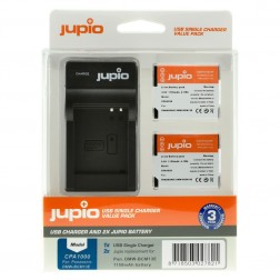 Jupio Kit: 2x DMW-Bcm13E akumulatori ar 1150mAh ietilpību + USB lādētājs