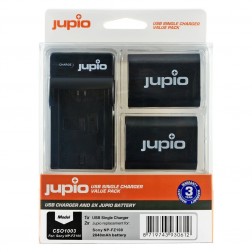 Jupio Kit: 2x NP-FZ100 akumulatori ar 2040mAh ietilpību + USB Single Charger lādētājs