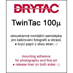 Drytac Twin Tac 130cmx25m abpusējā plēve