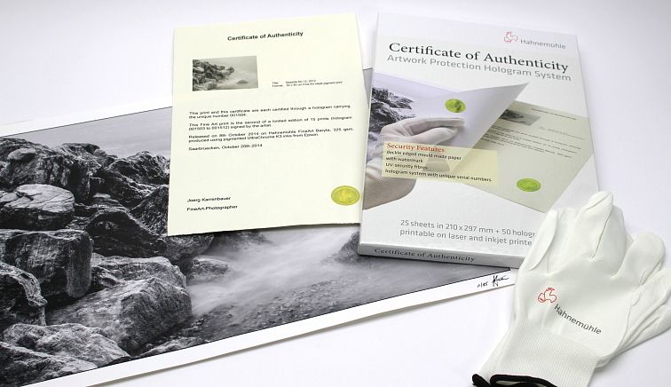 A4/25 Certificate of Authenticity Hahnemühle - 2